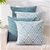 HPUK Home Plus - Federa per cuscino con cerniera, 4 pezzi, decorativa, per divano, elegante, traspirante, 45,7 x 45,7 cm