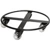 Wagner Rullo per Piante con Scheletro Small - Ø 25 x 6,5 cm I Ruote Trasparenti I per Interni ed Esterni, Rotolo per Fiori Rivestito in Acciaio Nero, Portata 60 kg - 20095301