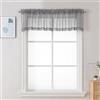 Chyhomenyc Mantovane trasparenti color grigio antracite, tende per soggiorno, bagno, bar, lavanderia, cantina, in voile, doppia tasca per asta, set da 2, 107 x 35,5 cm (larghezza x lunghezza)