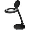 goobay 65576 Lampada con lente ingrandimento LED dimmerabile/lampada con stativo/consumo energetico 6 W/temperatura colore 6500 K/flusso luminoso 450 lm/tensione d'esercizio 230V (AC) / nero