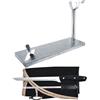 Nerthus FIH 1207 set supporto prosciutto acciaio inox testa fissa coltello prosciutto affilatore e custodia per tagliare prosciutto