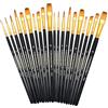Transon - Set di 20 pennelli per pittura artistica, per pittura ad acquerello in acrilico, per pittura a guazzo