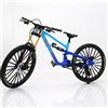 Generisch Modellino di bici da downhill in lega 1:8 con doppia sospensione, mini bicicletta decorativa, regalo, 3 colori (blu)