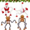 JOKILY 4 robot telescopici, con ventosa telescopica, giocattolo a tema natalizio, divertente antistress per pupazzo di neve, Babbo Natale, pan di zenzero