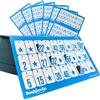 Bashtastic 1008 Cartelle Tombola con Finestrelle - Cartelle Tombola Classica, Cartella Riutilizzabile, Numerate e Tutte Diverse tra Loro per il Gioco Tradizionale e Bingo 90 Palline, Colore Blu