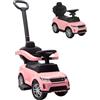 AIYAPLAY Macchina Primi Passi Cavalcabile per Bambini 18-36 Mesi, Rosa | Passeggino per Bambini, Licenza Land Rover Discovery, Maniglione e Barriera a 360°, in PP e Acciaio