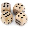 REBECCAGIBSON 4Pcs Dadi Da Gioco in Legno 30mm,Dadi Da Gioco in Legno Naturale,Giochi Di Carte Accessori Per Giochi Di Società