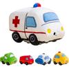 Generic Peluche a Forma di Auto Simulata - Morbido Cuscino Bambola a Forma di Macchina - Pupazzo di Peluche Rilassante Anti-Stress, Ideale Bambini di Compleanno per Maschi(Bianco)
