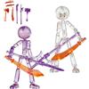 Generic Set Di Action Figure Da Collezione, Robot Articolato Con 7 Armi, Bambola Meccanica Completamente Snodabile, Pronta Per Lo Stop Motion, Mini Figura Per Bambini E Appassionati (2 pezzi-D)
