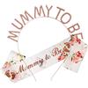 Leikedun Fascia con scritta Mummy to Be, con corona in oro rosa, per baby shower