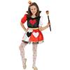 Funidelia | Costume da regina di cuori per bambina Queen of Hearts, Alice nel Paese delle Meraviglie - Costume per bambini e accessori per Feste, Carnevale e Halloween - Rosso