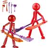 Generic Set Di Action Figure Da Collezione, Robot Articolato Con 7 Armi, Bambola Meccanica Completamente Snodabile, Pronta Per Lo Stop Motion, Mini Figura Per Bambini E Appassionati (2 pezzi-F)