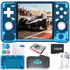 Coaptop Nuova console di gioco portatile XF40H, 128 GB di memoria interna con 22.000 giochi, batteria da 4000 mAh, sistema Linux, schermo IPS da 4 pollici e custodia (blu, 128 G)