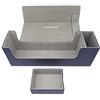 docsmagic.de Premium Magnetic Tray Long Box Dark Blue Medium - Card Deck Storage - Porta Mazzo Blu Scuro