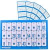 Bashtastic 504 Cartelle Tombola - Cartelle Tombola Usa e Getta per Gioco Classico 90 Palline. Numerate e diverse tra loro. Carta Resistente da 240 g/m². Divertimento per tutta la famiglia. Colore Blu
