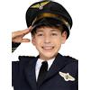 Funidelia | Cappellino da pilota per bambina e bambino - Aerei, Originali & Divertenti, Professioni - Accessori per bambini, accessorio per Costume - Blu scuro