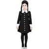 Funidelia | Costume Addams del Mercoledì - La Famiglia Addams per bambina Famiglia Addams & Halloween - Costume per bambini e accessori divertenti per Feste, Carnevale e Halloween