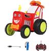 DSOUWEH Regalo di Compleanno di Natale Auto da Salto Pazza con luci e Musica Auto acrobatica in ABS con luci e Musica Trattore telecomandato, Rosso