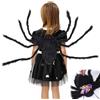 MORAINJAY Ali di ragno di Halloween con tasca per bambini dai 6 ai 15 anni, vestire le ali del diavolo in costume per feste cosplay, ala di ragno nera, unisex, accessori di Halloween, mantello con