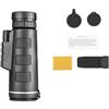TRDEWR 40X60 Telescopio Monoculare Professionale Potente Binocolo A Lungo Raggio HD Tascabile Cannocchiale Con Treppiede For Il Turismo Campng Caccia Ingrandimento Nitido(Standard set)