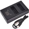DSTE Caricatore doppio USB con display LCD Compatibile per EN-EL14 e Nikon D3300