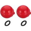 PATIKIL Pulsante Dell'Otturatore Fotocamera, 2 Pezzi Pulsanti Di Scatto A Forma Di Sfera Da 10mm In Puro Rame Per Fujifilm XT5 XT30 XT20 XT4 XE2 XE4, Rosso