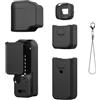ECMQS Custodia protettiva in silicone per Pocket 4, copriobiettivo, colore nero | Custodia in silicone di ricambio per fotocamera d'azione Pocket 4