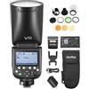 GODOX V1ProO Flash per fotocamera wireless + AK-R1 Kit, 1/8000s HSS, modalità flash M/TTL Tempo di ricarica 1,3s Luce pilota LED da 2W integrata Compatibile con fotocamere OM SYSTEM