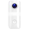 BJdfgE C100 Plus Action Camera 4K 30M Impermeabile 2.4G WiFi Sport action cam casco da bicicletta moto(C100 Plus White)