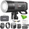 GODOX AD400 Pro II 400Ws 2.4G TTL 1/8000 HSS Flash per Esterni,Tempo di Riciclo 0,01-1s,Batteria 21,6V/2600mAh,460 Flash a Piena Potenza per Canon,Sony,Nikon,Fuji,Olympus,Panasonic ecc. Fotocamere
