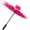 NULYLU Ombrello da Danza in Stoffa Decorativo Peonie per Scena | Struttura in Metallo, Accessorio per Fotografia, per Matrimonio e San Valentino, Dettaglio Delicato