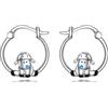 YAFEINI Orecchini a Cerchio con Animali in Argento Sterling 925, Gioielli con Animali Carini, Regalo per Donne Axolotl/Koala/Maiale/Polpo/Volpe/Dinosauro