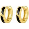 Midir&Etain Orecchini a cerchio in argento Sterling 925 ipoallergenico con malachite, opale, turchese, abalone, 15 mm