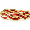 Angela Creazioni Anello Amicizia Regolabile Unisex in Alluminio Anodizzato, Gioiello Artigianale Fatto a Mano, Numerato Edizione Limitata, Regalo Donna e Uomo, Made in Italy, Oro/Rosso, 10-15