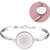Gatuida Base Bracciale in Acciaio Inox Tonda 20mm, 5 Pezzi