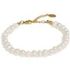 BERGERLIN Bracciale di perle per uomo e donna - Con chiusura dorata e certificato di autenticità (M-L, oro)