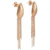 Purelei Orecchini Sea Glam, lunghezza 26-42 mm, peso 7,8 g (coppia) | Oro: acciaio inossidabile placcato oro 14 K, argento placcato oro rosa 18 carati. Dimensioni conchiglia: 25 x 14 x 5 mm