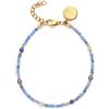 SINGULARU Bracciale da donna Glam Blu Acciao Placcato Oro