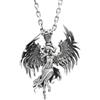 Generic Collana da uomo vintage stile mitologia metallo malvagio ali d'angelo dea collana con ciondolo per uomo donna amuleto portafortuna gioielli