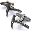 EdelManchet Gemelli - Piccozza Alpinismo Argento - Asimmetrico - 22mm x 18mm - Gemelli sport invernali, Strumenti Gemelli