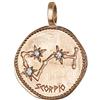 NKlaus Scorpione segno zodiacale placcato oro 18k 16mm ciondolo oroscopo zodiaco 1683