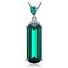JewelryPalace 4.4ct Collana Donna Argento 925 con Simulato Smeraldo Verde, Solitario Collana Ciondolo Pietra a Taglio Fantasia con Catena 45cm, Collane Pendenti Verdi in Tre Ori Set Gioielli Donna