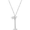 Beloved Collana con ciondolo da donna in acciaio con iniziale - pendente lettera Maxi - collana con catenina regolabile - Colore Silver o Gold (LETTERA I, Colore Silver)