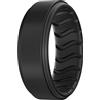 Dookeh Anello in silicone, fascia da uomo, nero, blu, traspirante, design ondulato