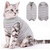 CITÉTOILE Body Gatto Postoperatorio Tuta di Recupero Antilamido Grigio S | Body Antilamido per Sterilizzazione e Ferite Addominali, Maglia Medica Traspirante, Sostituto del Collare Elisabettiano