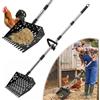 Unipampa Paletta per Letame di Pollo 2in1, Paletta per Escrementi di Pollo | Paletta Manuale Regolabile 100-172CM, Larga 25 cm, Pala Per Collaio per Pollaio, Stalla Capre, Scuderia