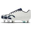 Canterbury Stamped Break Team Soft Ground, Stivali da Rugby Uomo, Bianco Verde Baltico, 40.5 EU