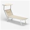 Produce Shop Lettino Spiaggia Mare Prendisole Professionale Alluminio Santorini - Beige