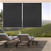 Tubiaz Tenda a rullo verticale per balcone, 100 x 240 cm, protezione solare e privacy, per balcone, terrazza, giardino, protezione da sguardi indiscreti, resistente alle intemperie, UV30+, grigio