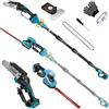 panthem 4 in 1 Potatore telescopico a batteria motosega & Tagliasiepi professionale per Makita 18V (senza batterie), mini 6 pollici Sega telescopica elettrica sega 30 cm / 15CM Prato Kit Tagliasiepi
